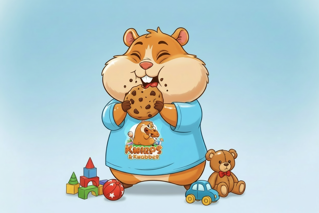 Kurzärmliges T-Shirt "Knabber-Hamster" Blau